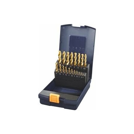 Garant HSS-E Stub Drill Set with Case, TiN Coated, Sizes: 1-10 mm 113740 1-10